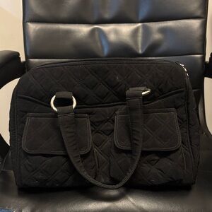 Quilted Black Vera Bradley Handbag
